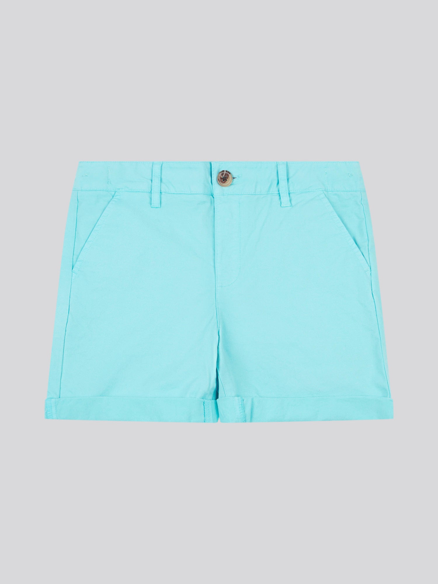 Boys Garment Dye Chino Shorts in Blue Radiance