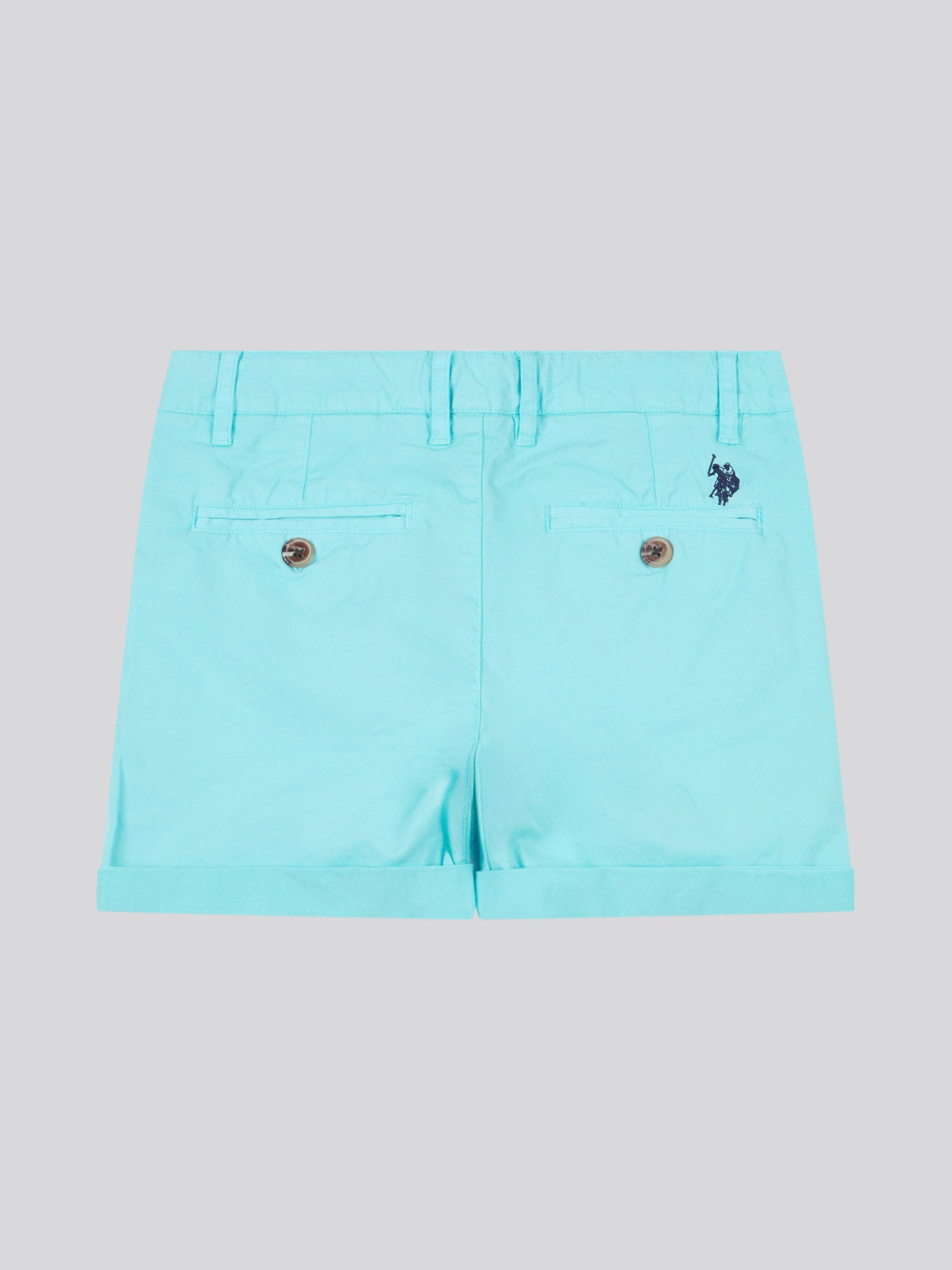 Boys Garment Dye Chino Shorts in Blue Radiance