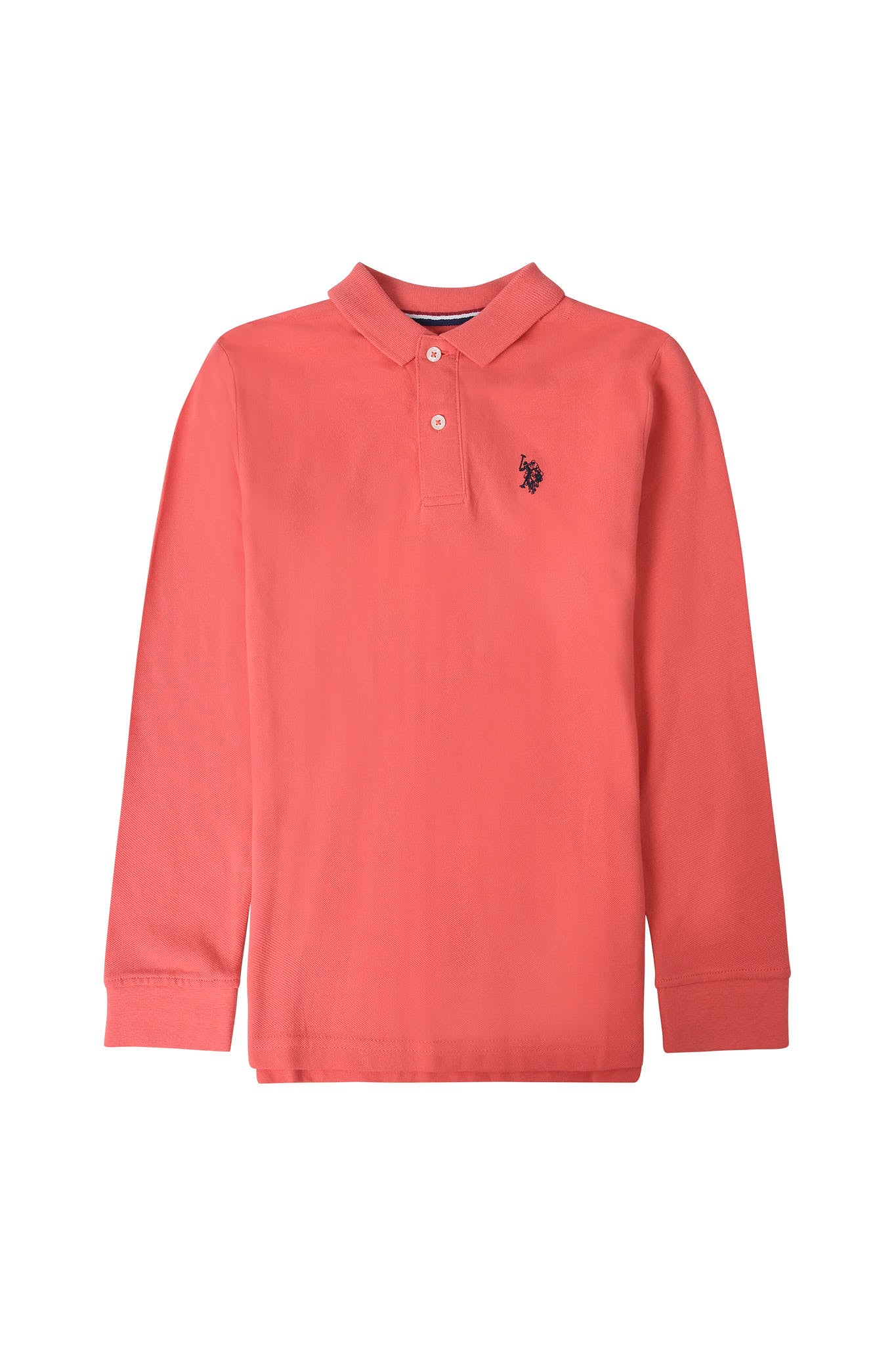 Boys Core Pique Polo in Spiced Coral