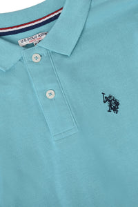 Boys Core Pique Polo in Aquarelle