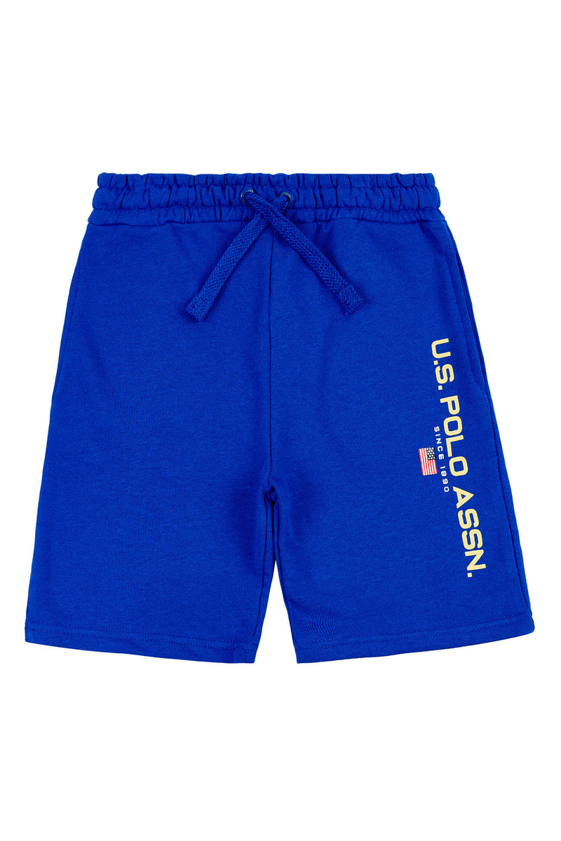 Boys Block Flag Graphic Shorts in Nautical Blue