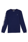 Boys Long Sleeve T-Shirt in Blue Print