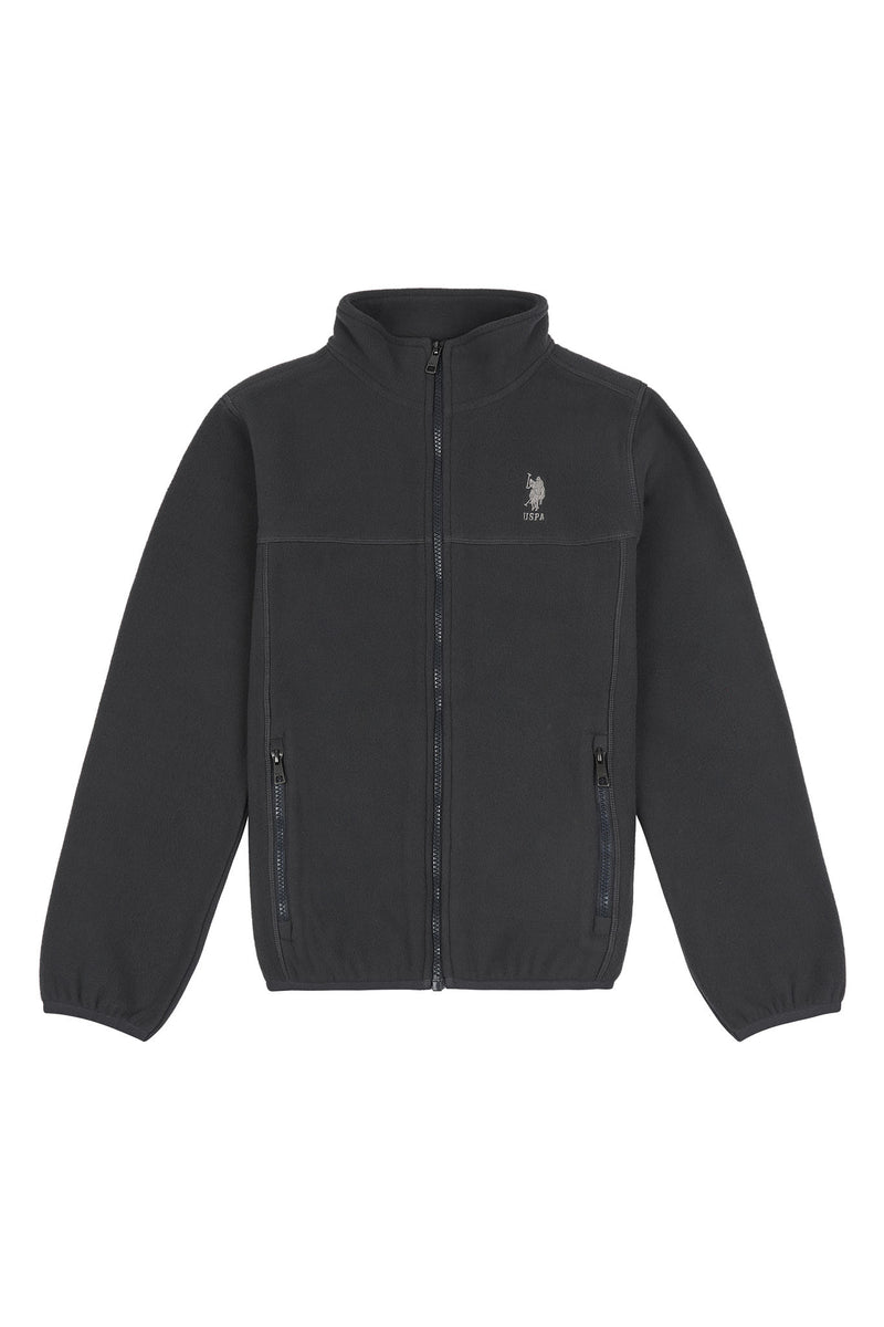 Boys Zip-Through Fleece in Ebony