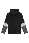 Boys Angled Sleeve Zip-Through Hoodie in Black