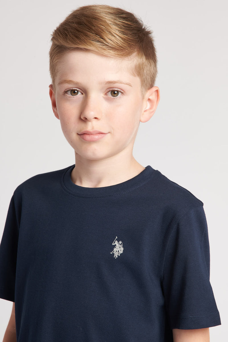 Boys 2 Pack Lounge T-Shirts in Navy Blue