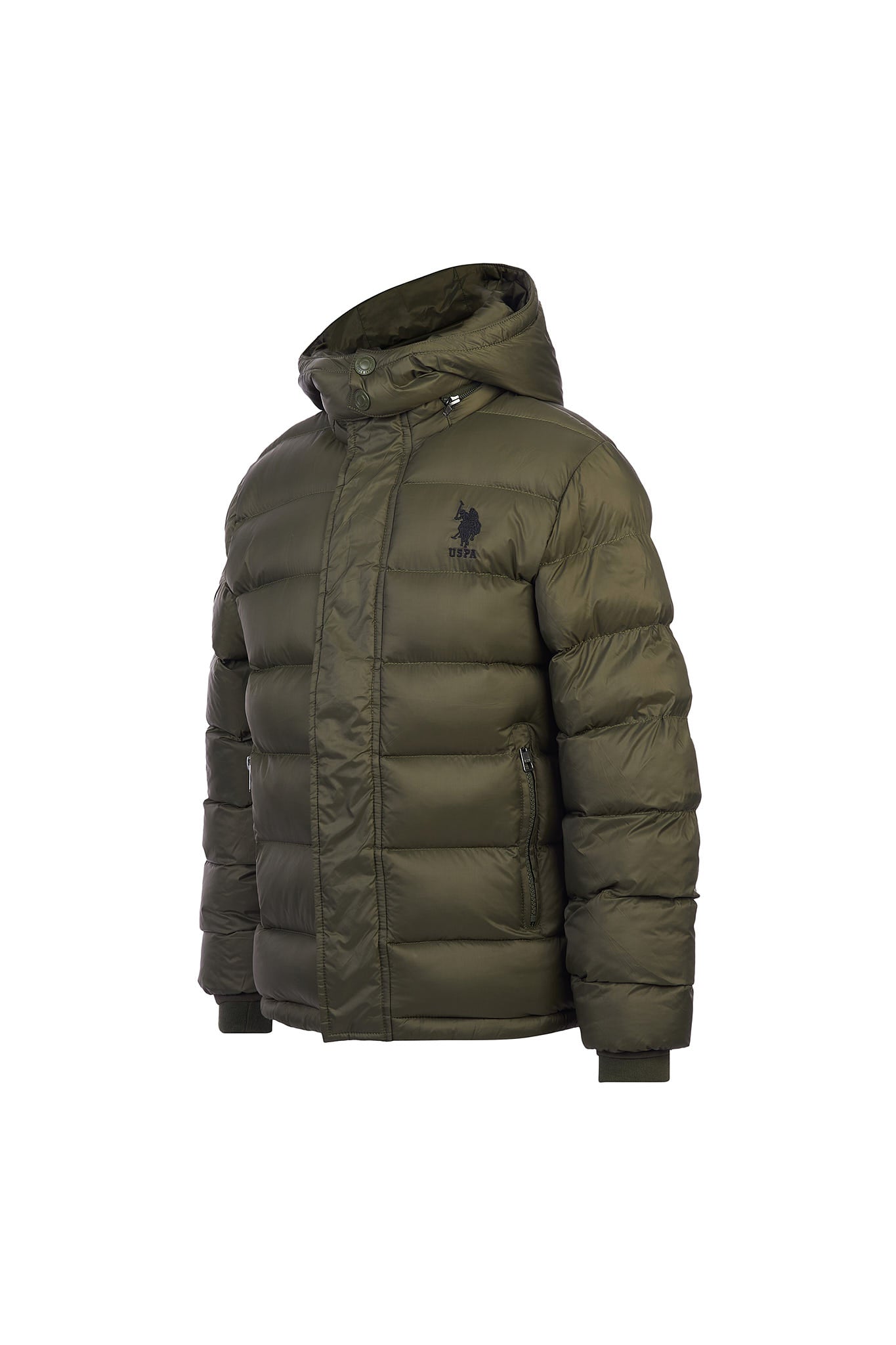 Boys Puffer Jacket in Army Green