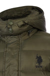 Boys Puffer Jacket in Army Green