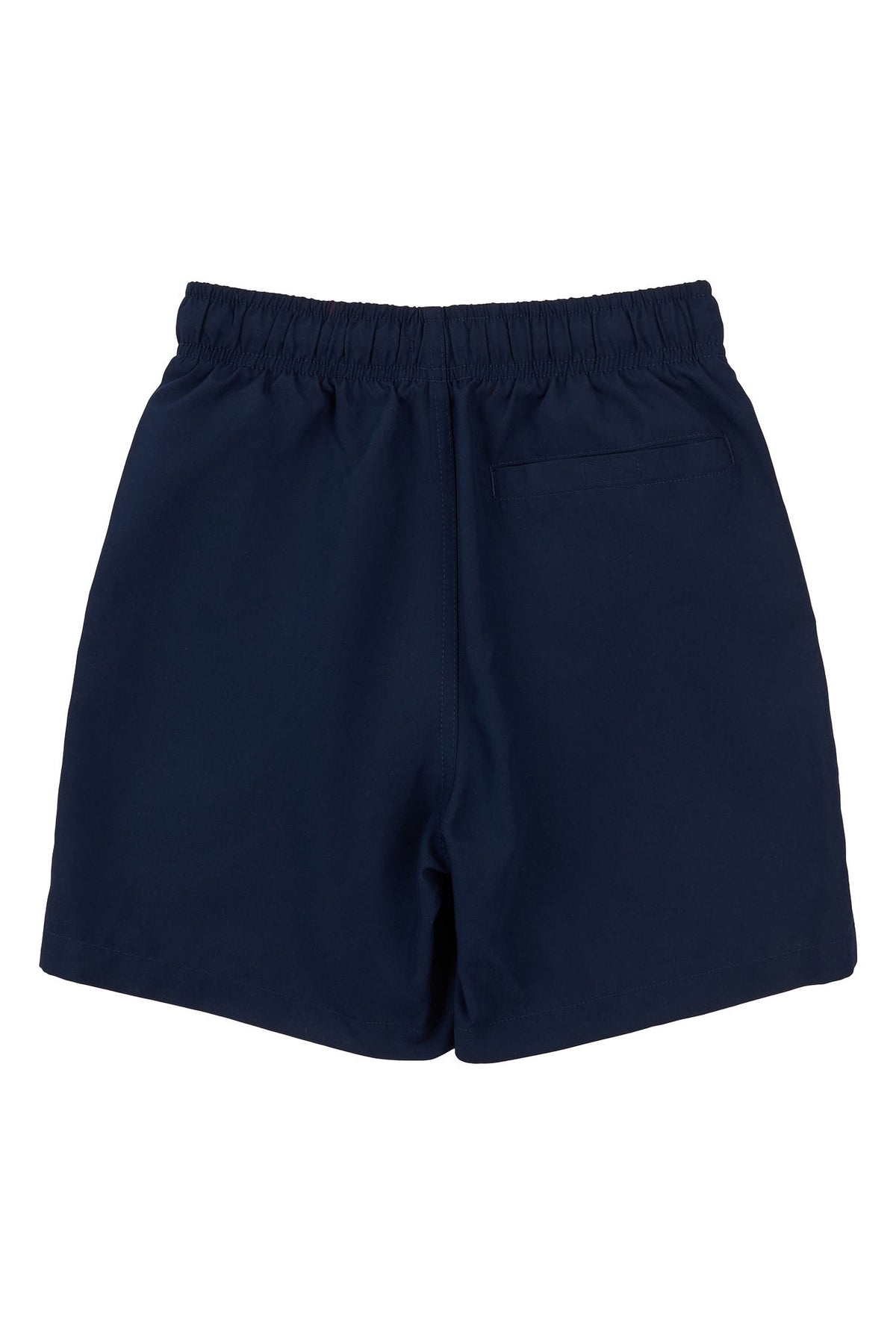 Boys Solid Sport Swim Shorts in Navy Blue