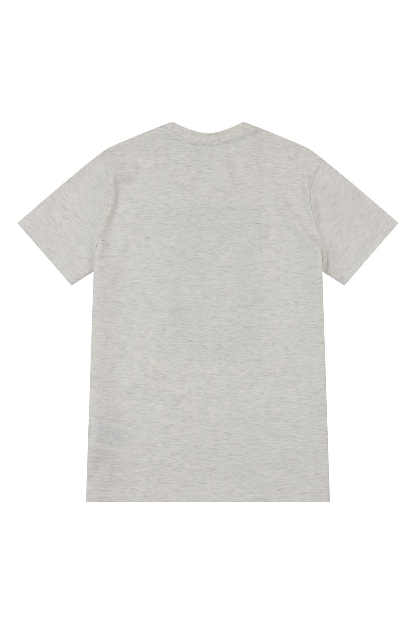 Boys Rider Block T-Shirt in Light Grey Marl