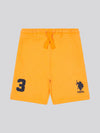 Boys Player 3 Marl Sweat Shorts in Apricot