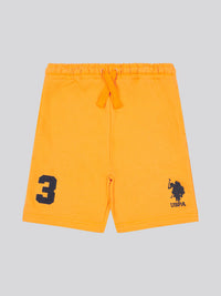 Boys Player 3 Marl Sweat Shorts in Apricot