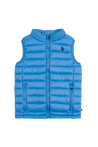 Boys Puffer Gilet in Parisian Blue