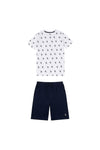 Boys DHM Tee And Short Set in Bright White