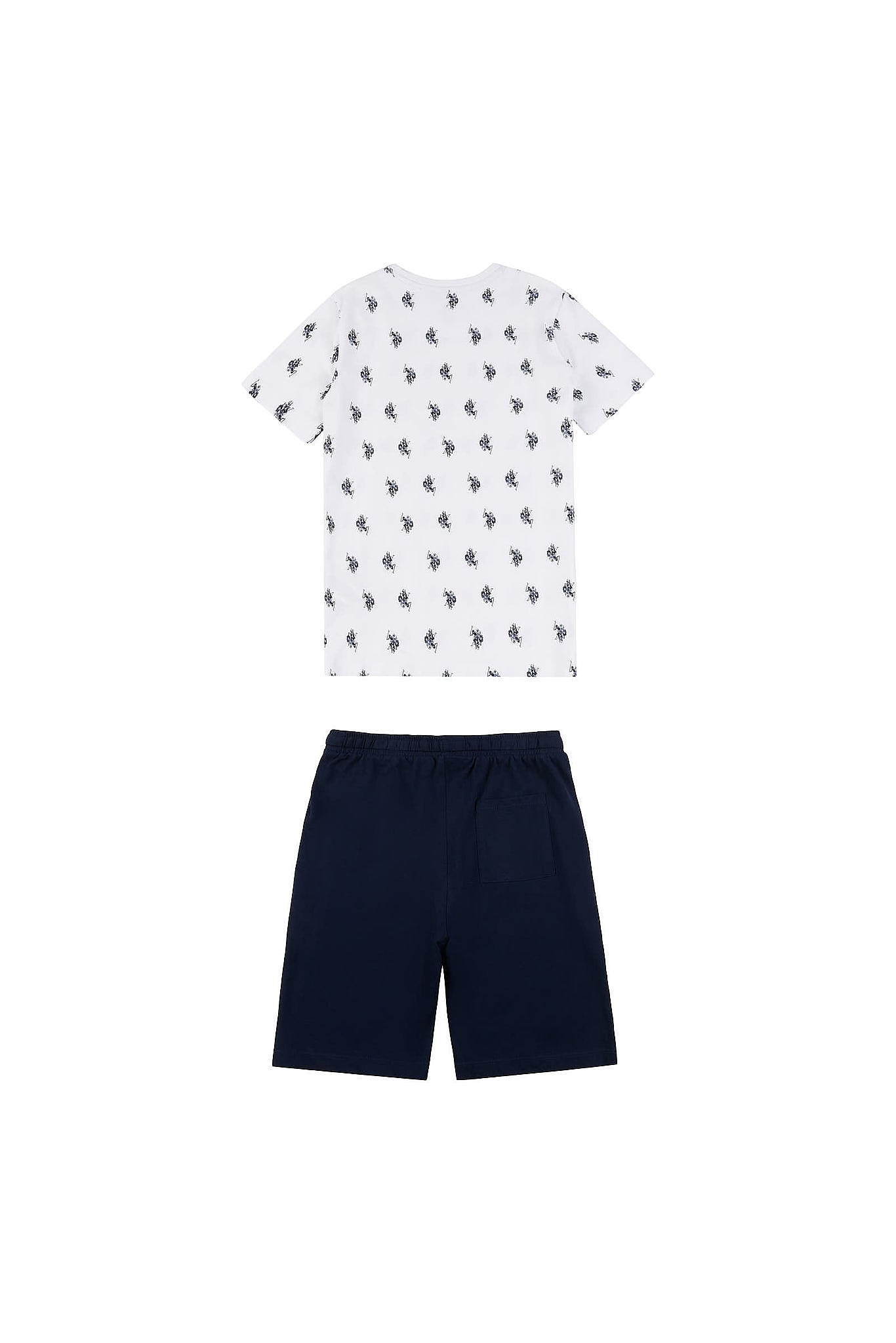 Boys DHM Tee And Short Set in Bright White