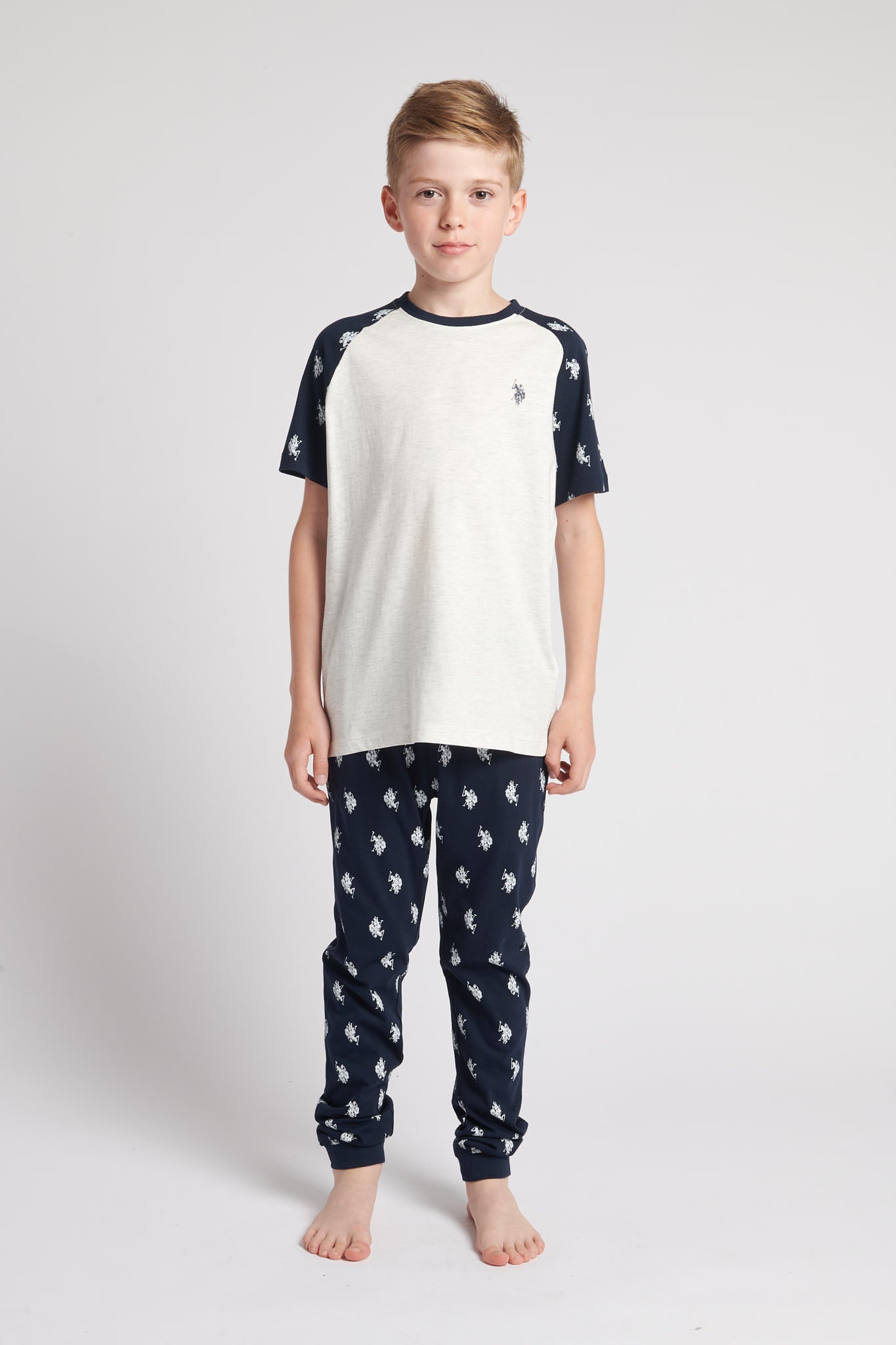 Boys DHM Tee And Trouser Set in Navy Blue