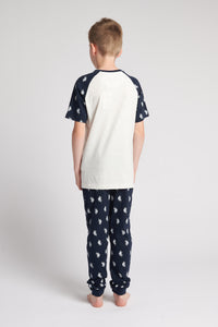 Boys DHM Tee And Trouser Set in Navy Blue