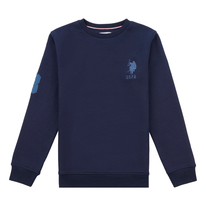 Boys Player 3 Crew Neck Sweatshirt in Navy Blue