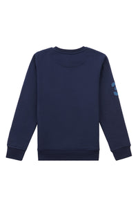 Boys Player 3 Crew Neck Sweatshirt in Navy Blue