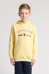 Boys Stripe Rider Hoodie in Popcorn