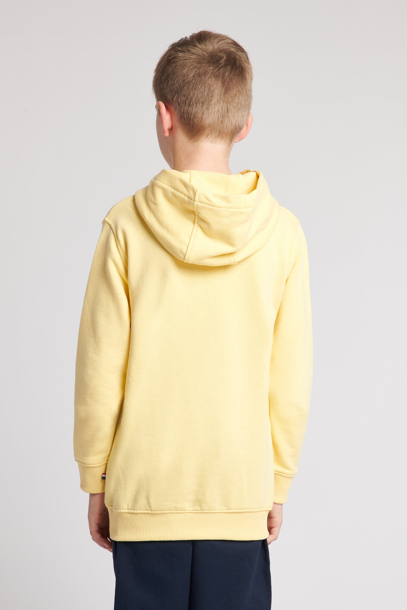 Boys Stripe Rider Hoodie in Popcorn