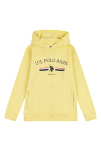 Boys Stripe Rider Hoodie in Popcorn