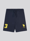 Boys Player 3 Sweat Shorts in Navy Blazer Yellow DHM