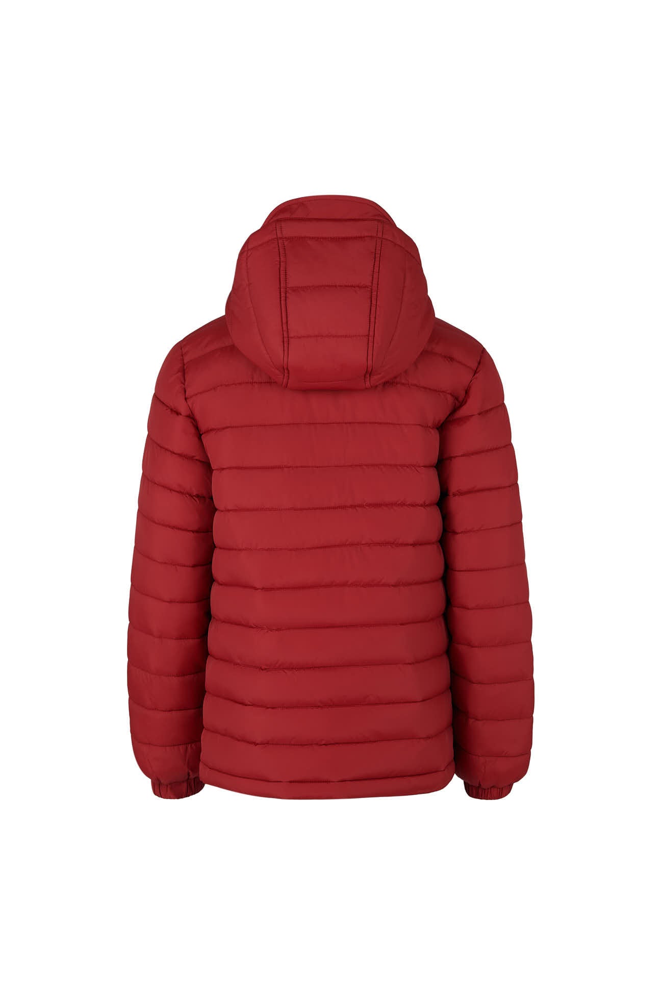 Boys Hooded Quilted Jacket in Biking Red