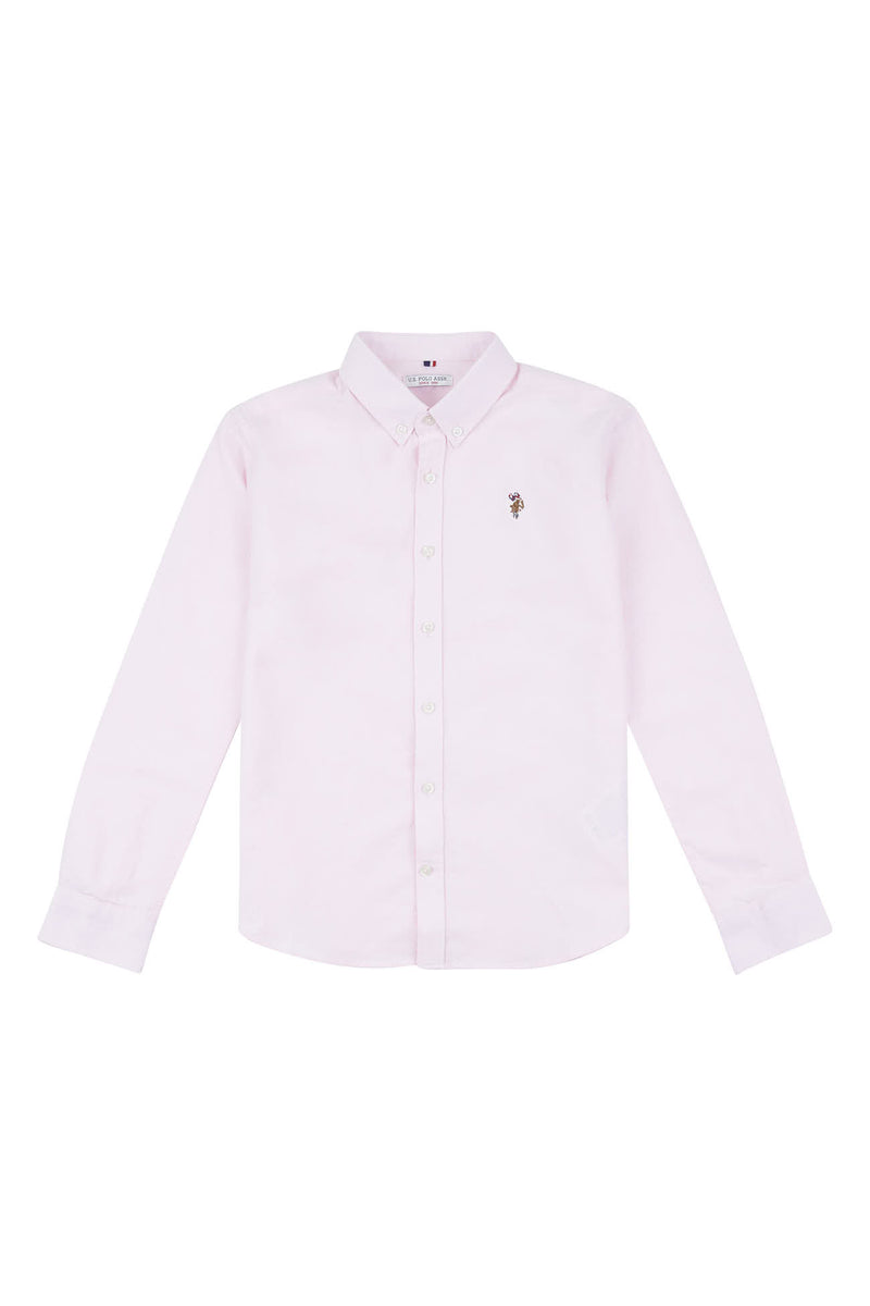 Boys Lifestyle Peached Oxford Shirt in Orchid Pink