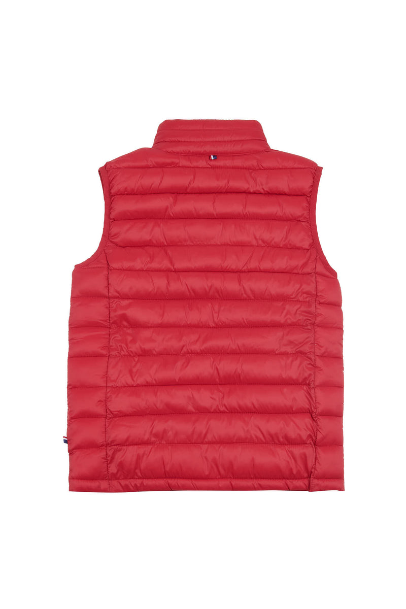 Boys Lightweight Quilted Gilet in Haute Red