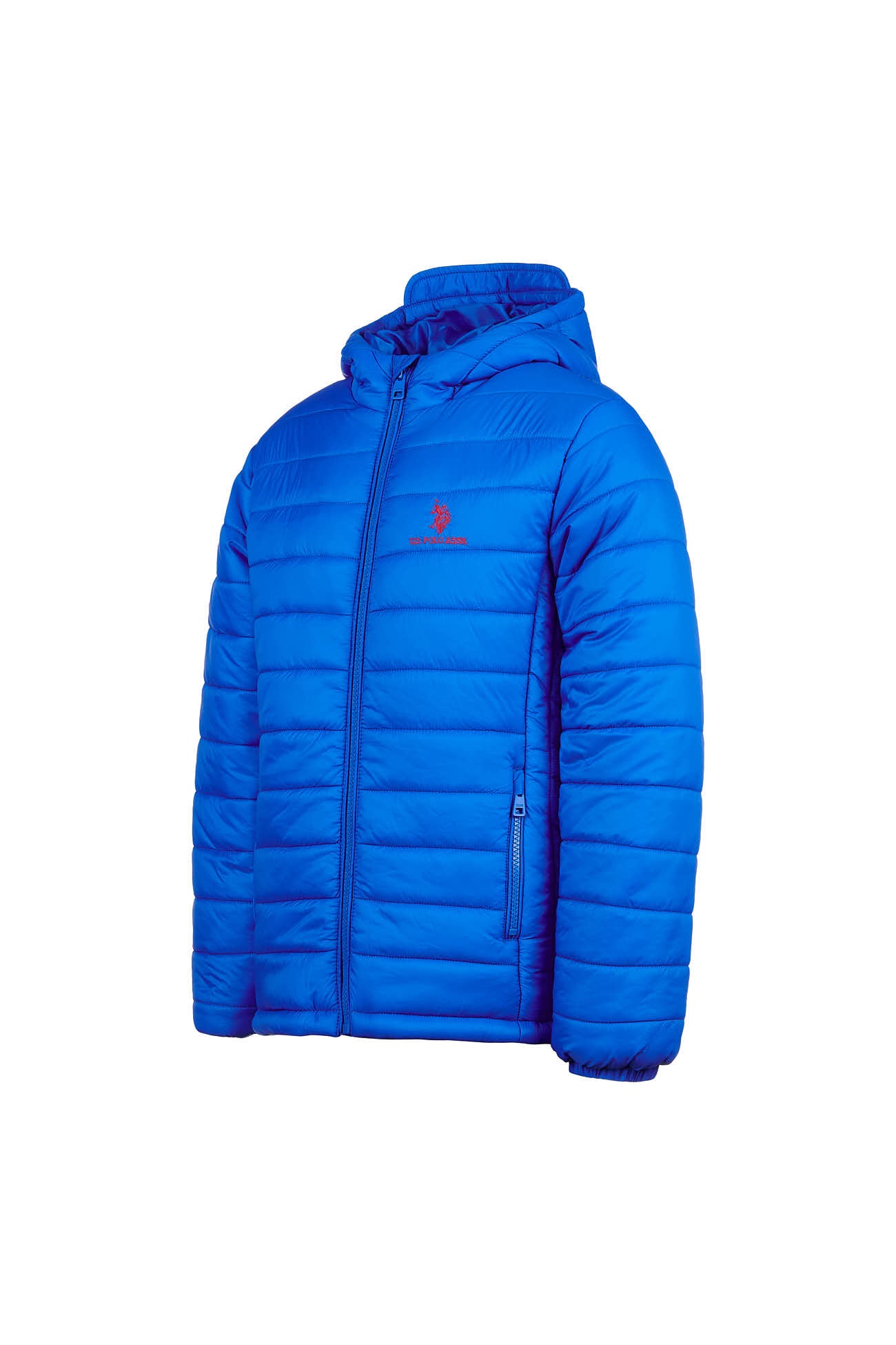 Boys Hooded Quilted Jacket in Directoire Blue