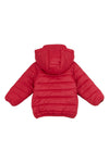 Boys Hooded Quilted Jacket in Haute Red