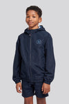 Boys Hooded Windbreaker in Dark Sapphire Navy