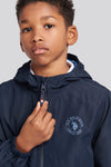 Boys Hooded Windbreaker in Dark Sapphire Navy