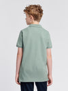 Boys Double Horsemen Polo Shirt in Chinois Green