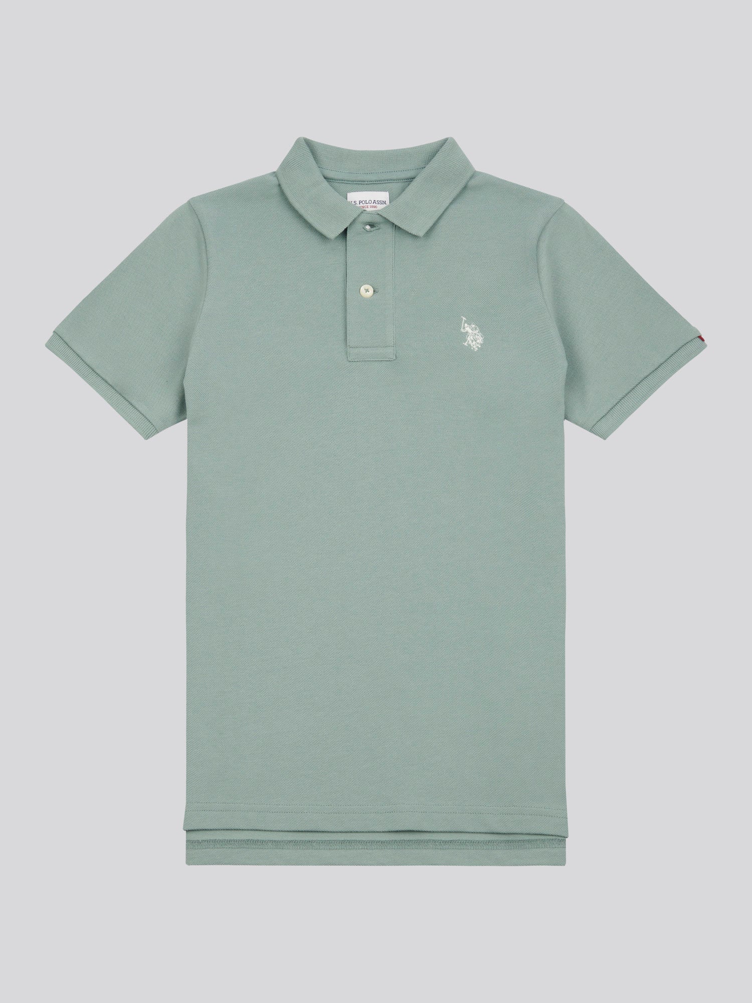 Boys Double Horsemen Polo Shirt in Chinois Green