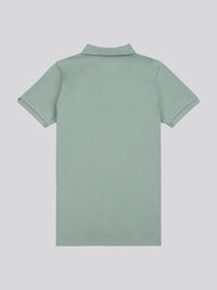 Boys Double Horsemen Polo Shirt in Chinois Green