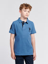 Boys Player 3 Pique Polo Shirt in Blue Horizon