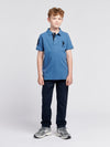 Boys Player 3 Pique Polo Shirt in Blue Horizon