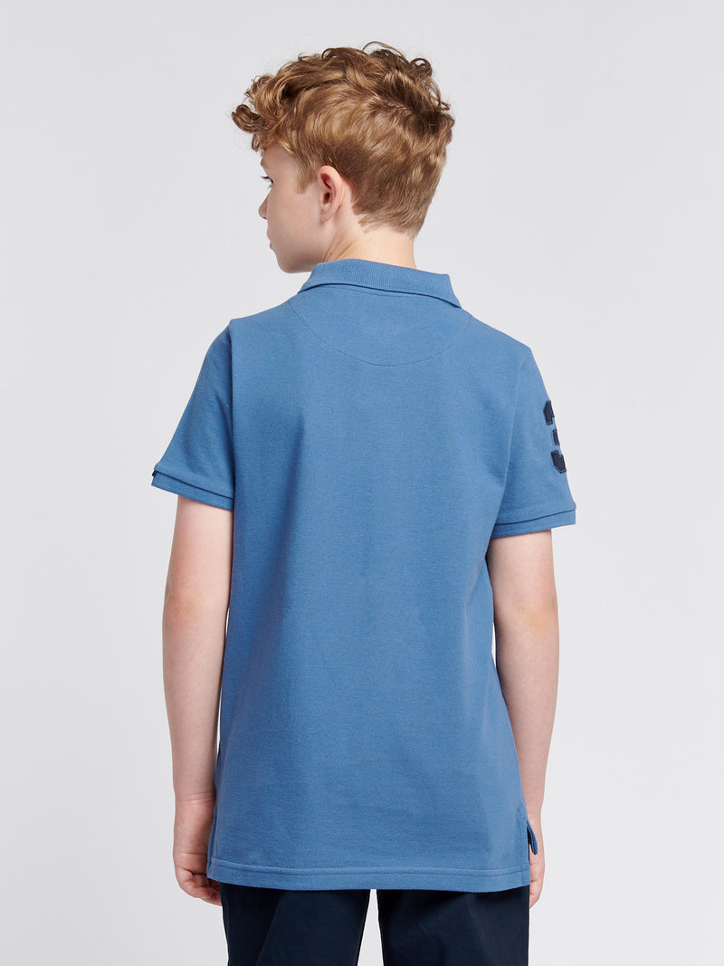 Boys Player 3 Pique Polo Shirt in Blue Horizon