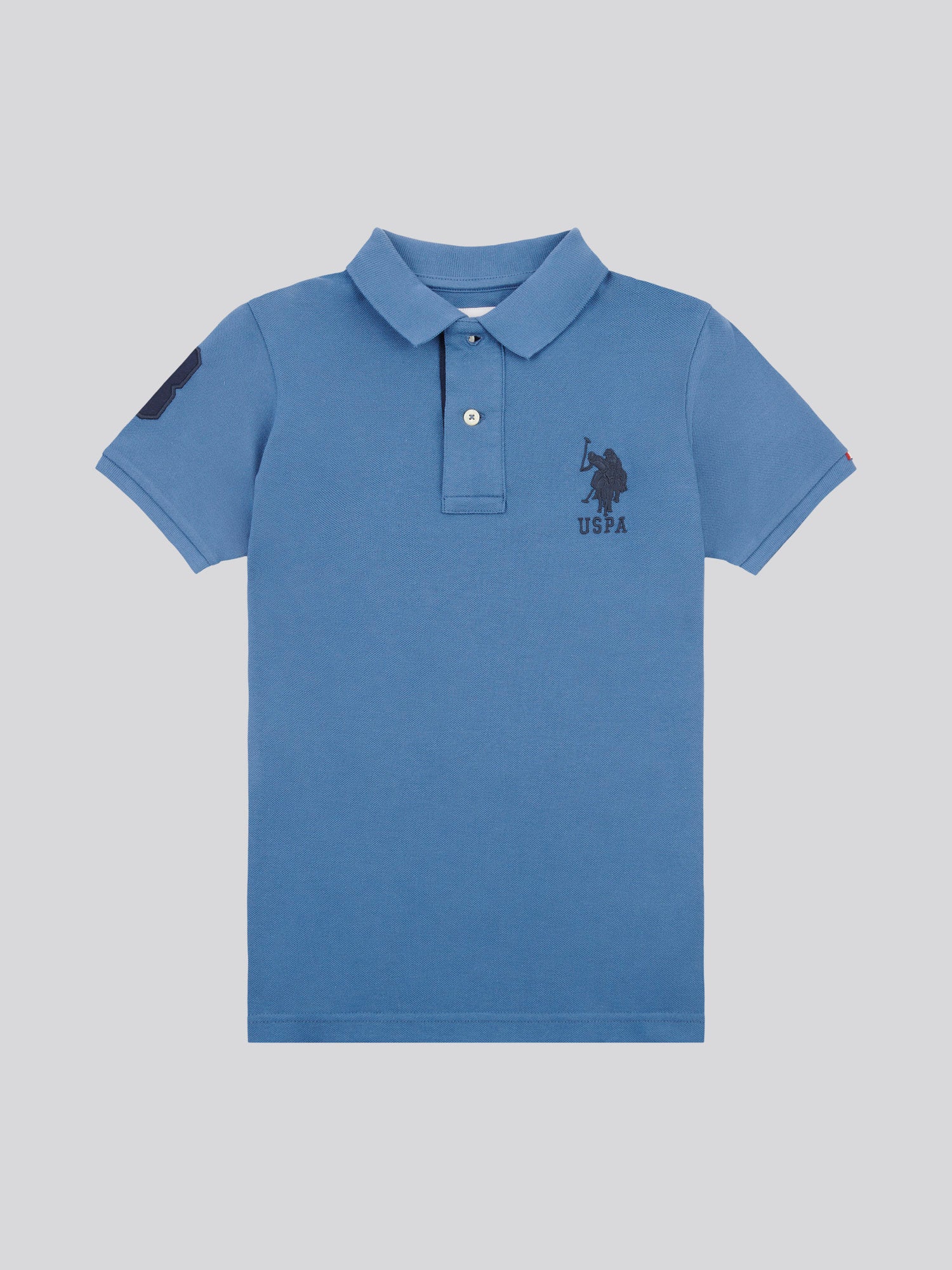 Boys Player 3 Pique Polo Shirt in Blue Horizon