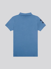 Boys Player 3 Pique Polo Shirt in Blue Horizon