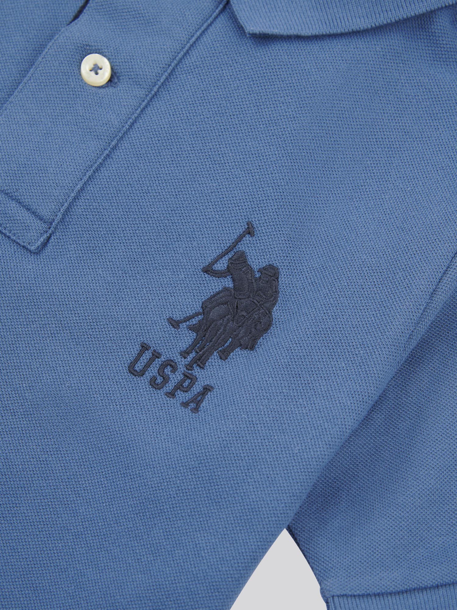 Boys Player 3 Pique Polo Shirt in Blue Horizon