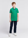 Boys Player 3 Pique Polo Shirt in Lush Meadow