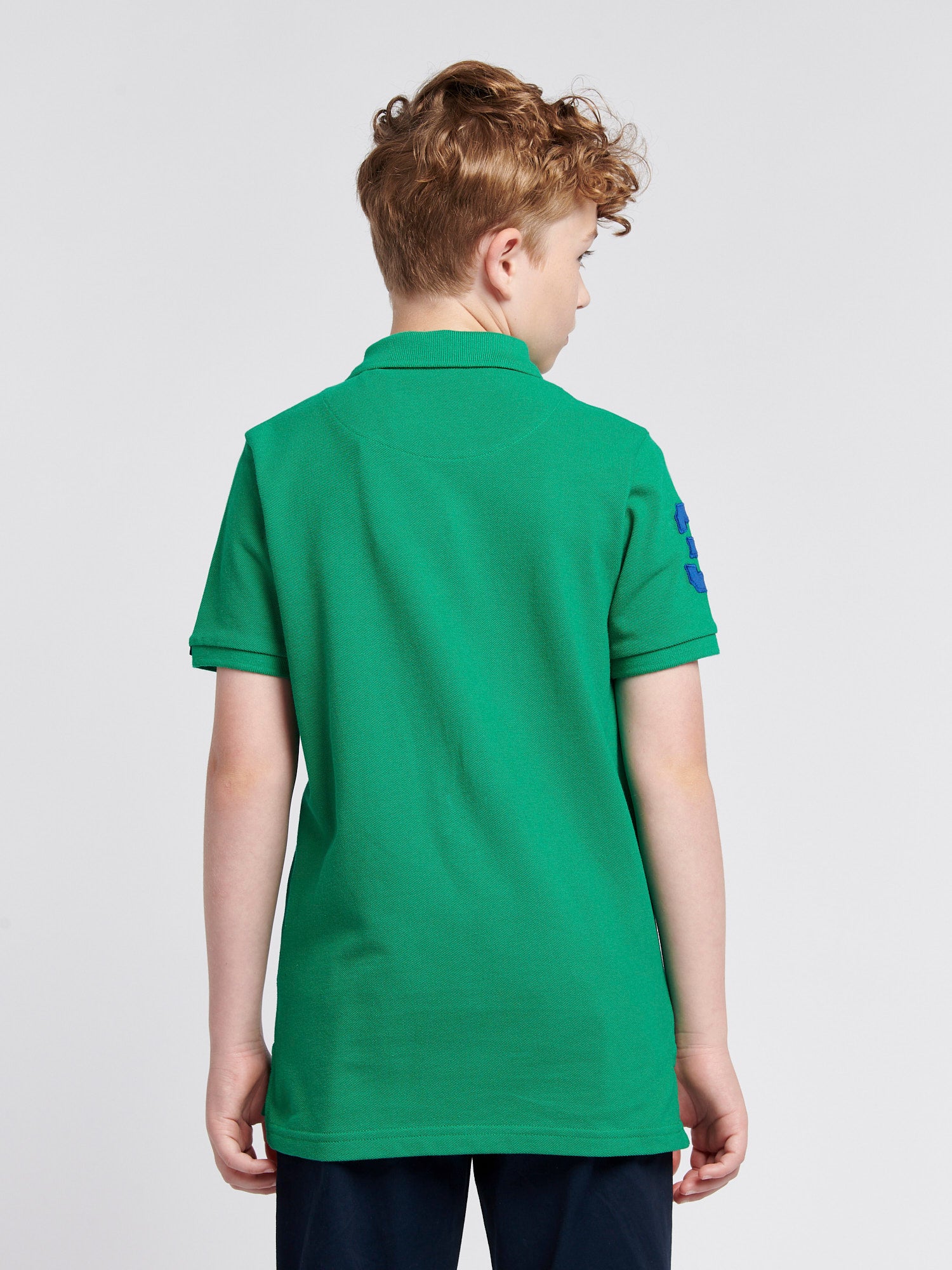 Boys Player 3 Pique Polo Shirt in Lush Meadow