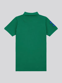 Boys Player 3 Pique Polo Shirt in Lush Meadow