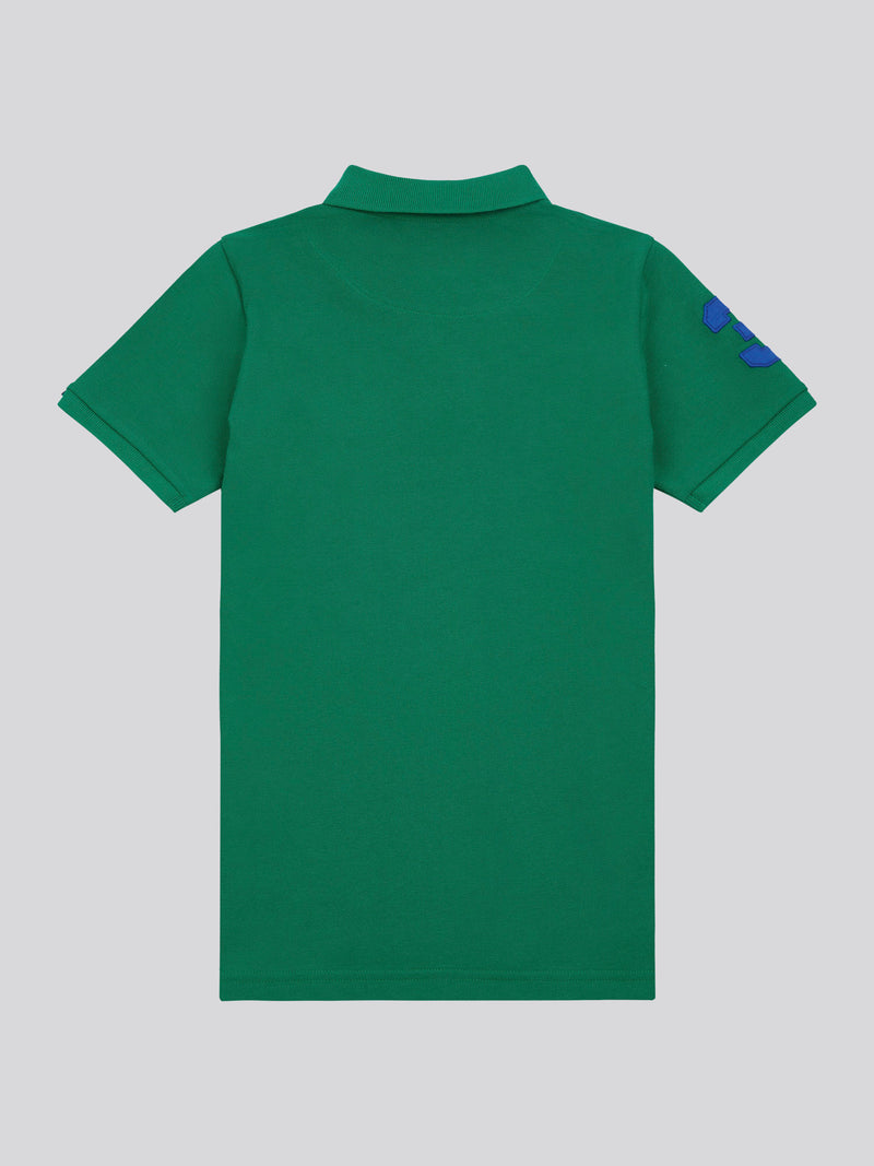 Boys Player 3 Pique Polo Shirt in Lush Meadow