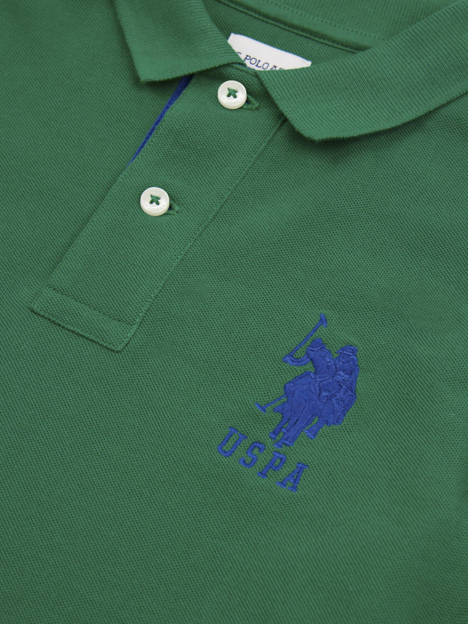 Boys Player 3 Pique Polo Shirt in Lush Meadow