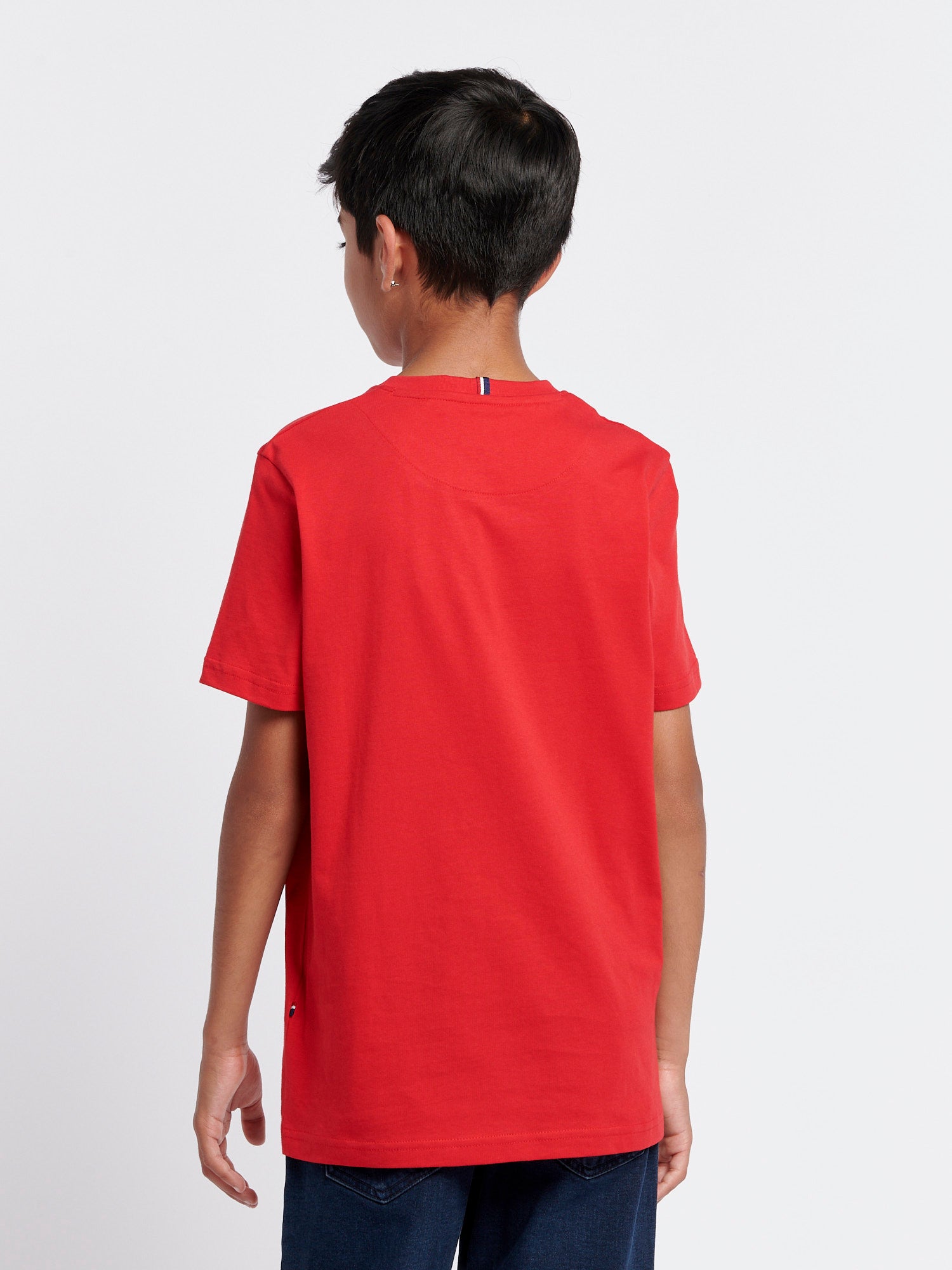 Boys Double Horsemen T-Shirt in Haute Red