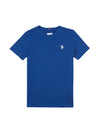 Boys Double Horsemen T-Shirt in Navy Peony