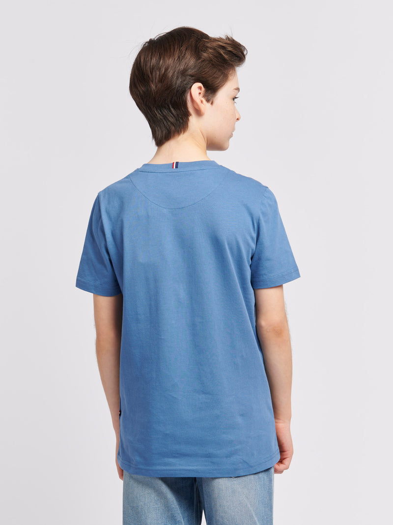 Boys Double Horsemen T-Shirt in Blue Horizon